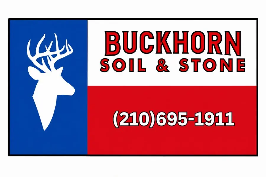 Buckhorn Soil & Stone logo, printed on our landscape fabric