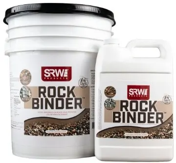 SRW Rock Binder in 5-gallon pail and jug