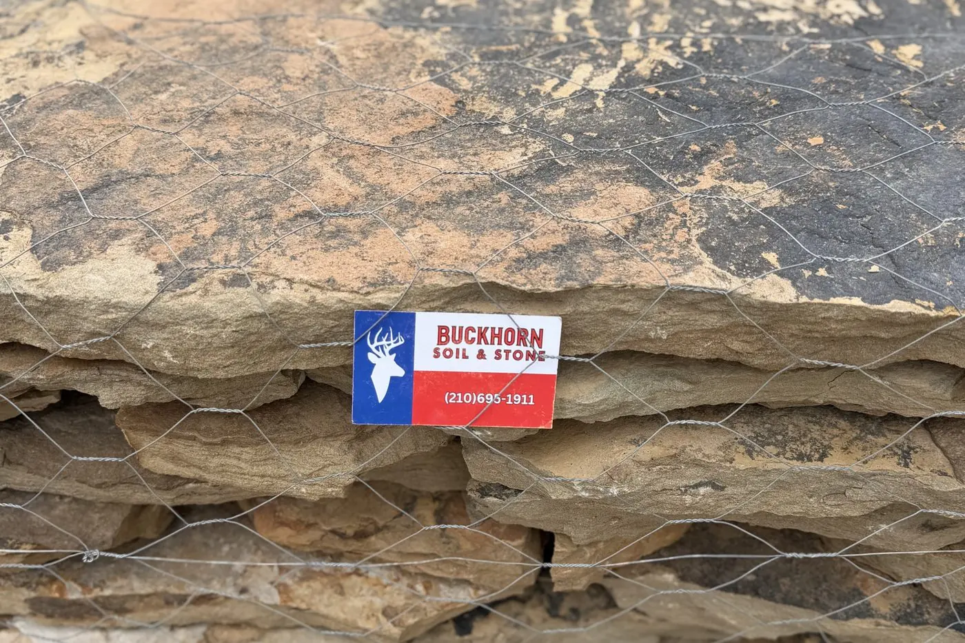 Pallet of Oklahoma patio flagstone at Buckhorn Soil & Stone