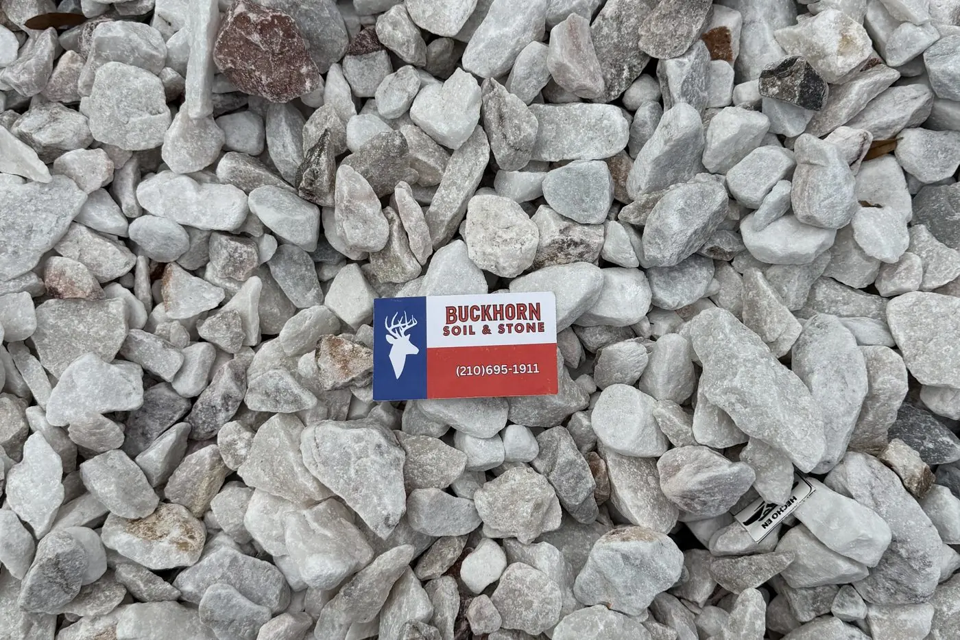 1 inch crushed white marble