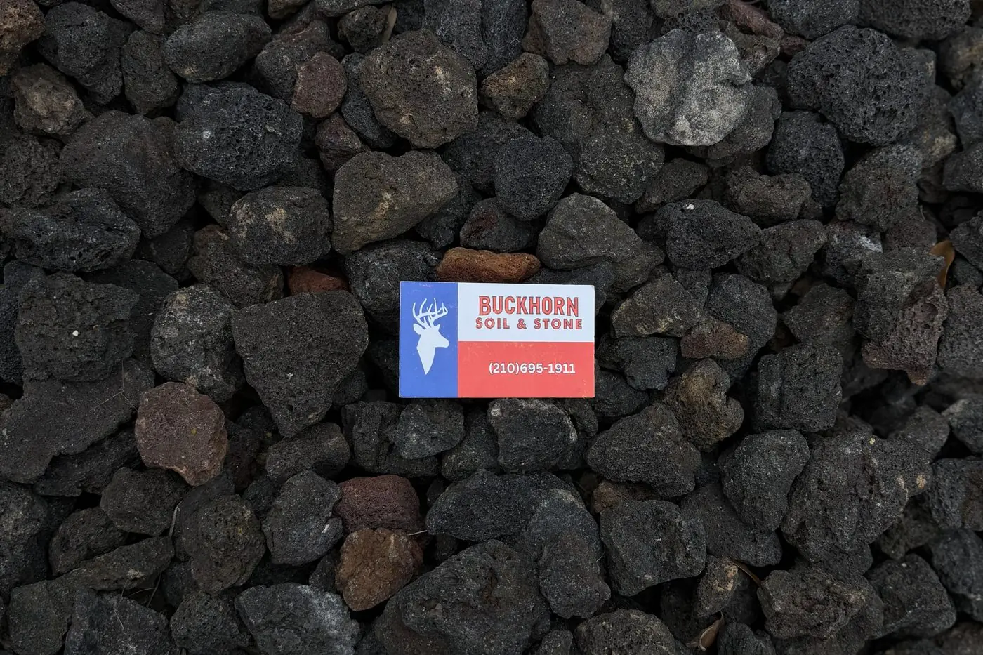 Black lava rock