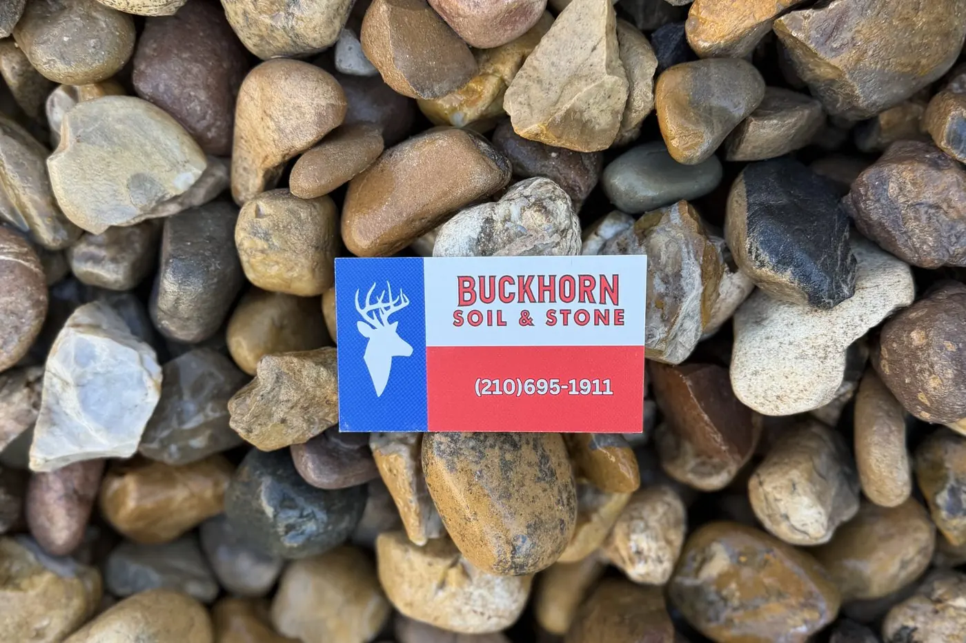 Colorful decorative river rock and gravel
