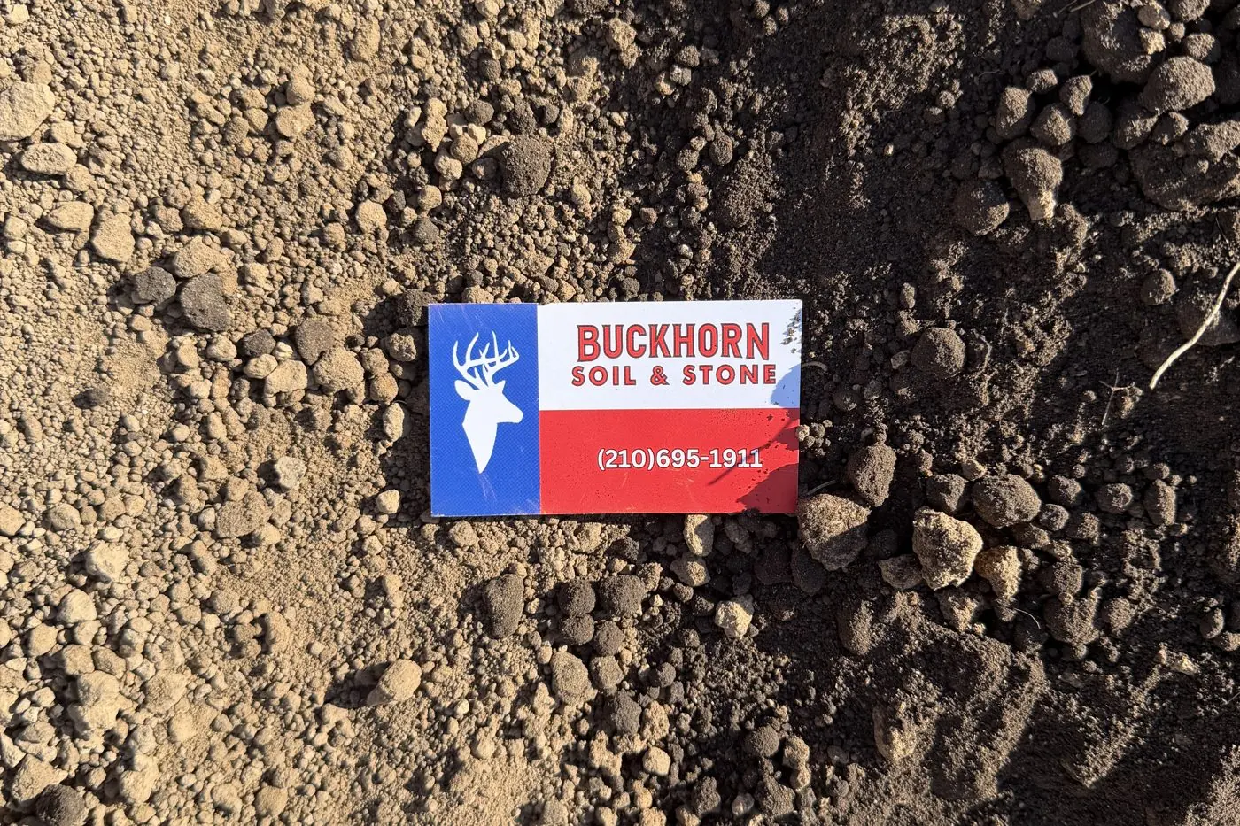Unscreened topsoil in the Buckhorn yard